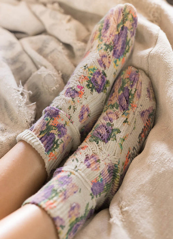 Magnolia Pearl Floral Lil Dipper Socks