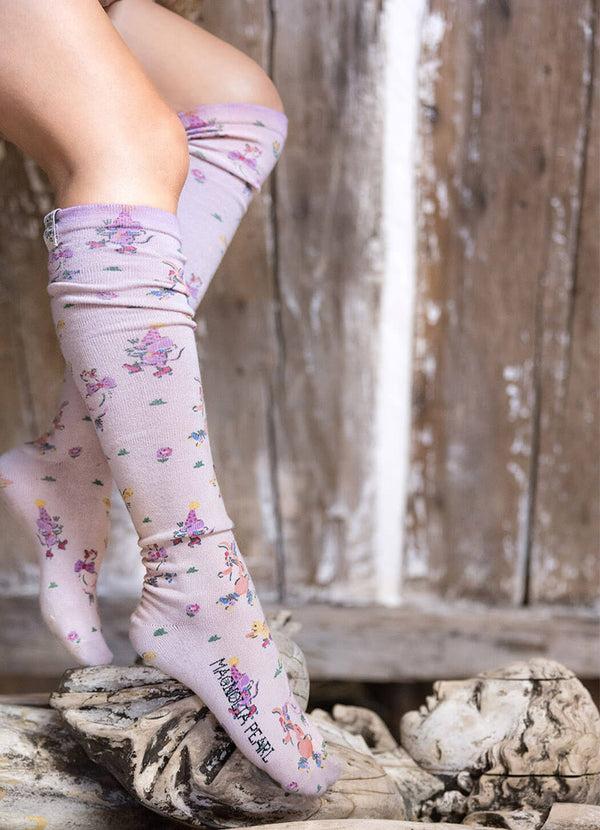 Magnoloia Pearl Skate Boos OTK Socks