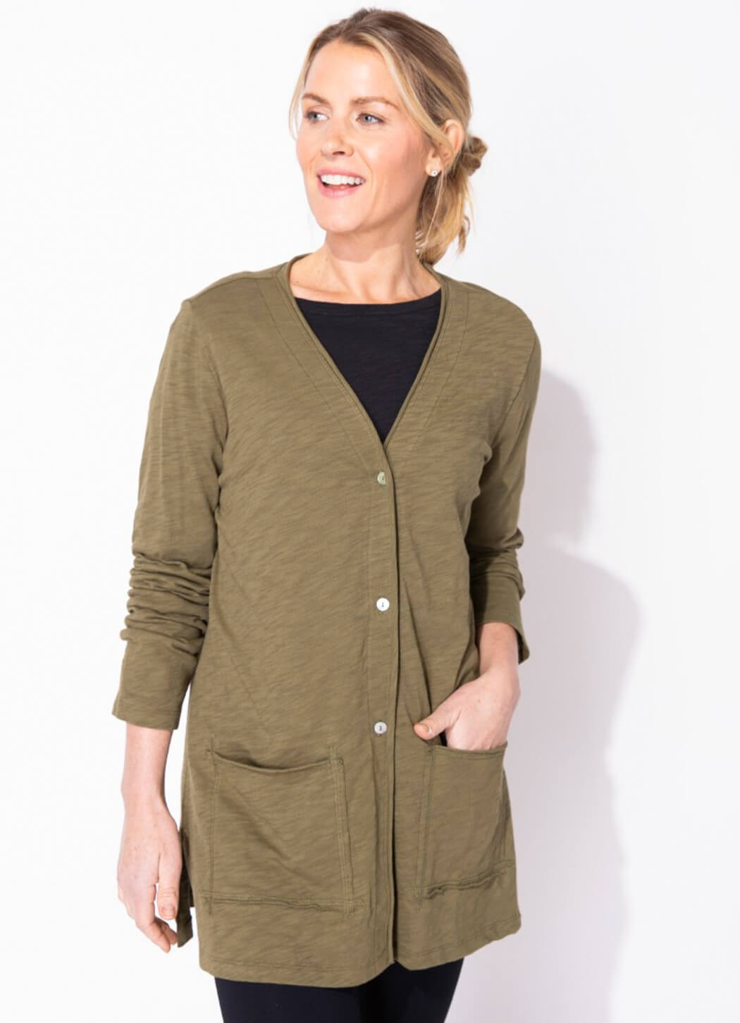 Escape Roll Front Pocket Cardigan