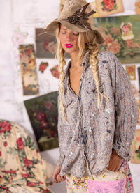 Magnolia Pearl Block Print Kelly Western Shirt