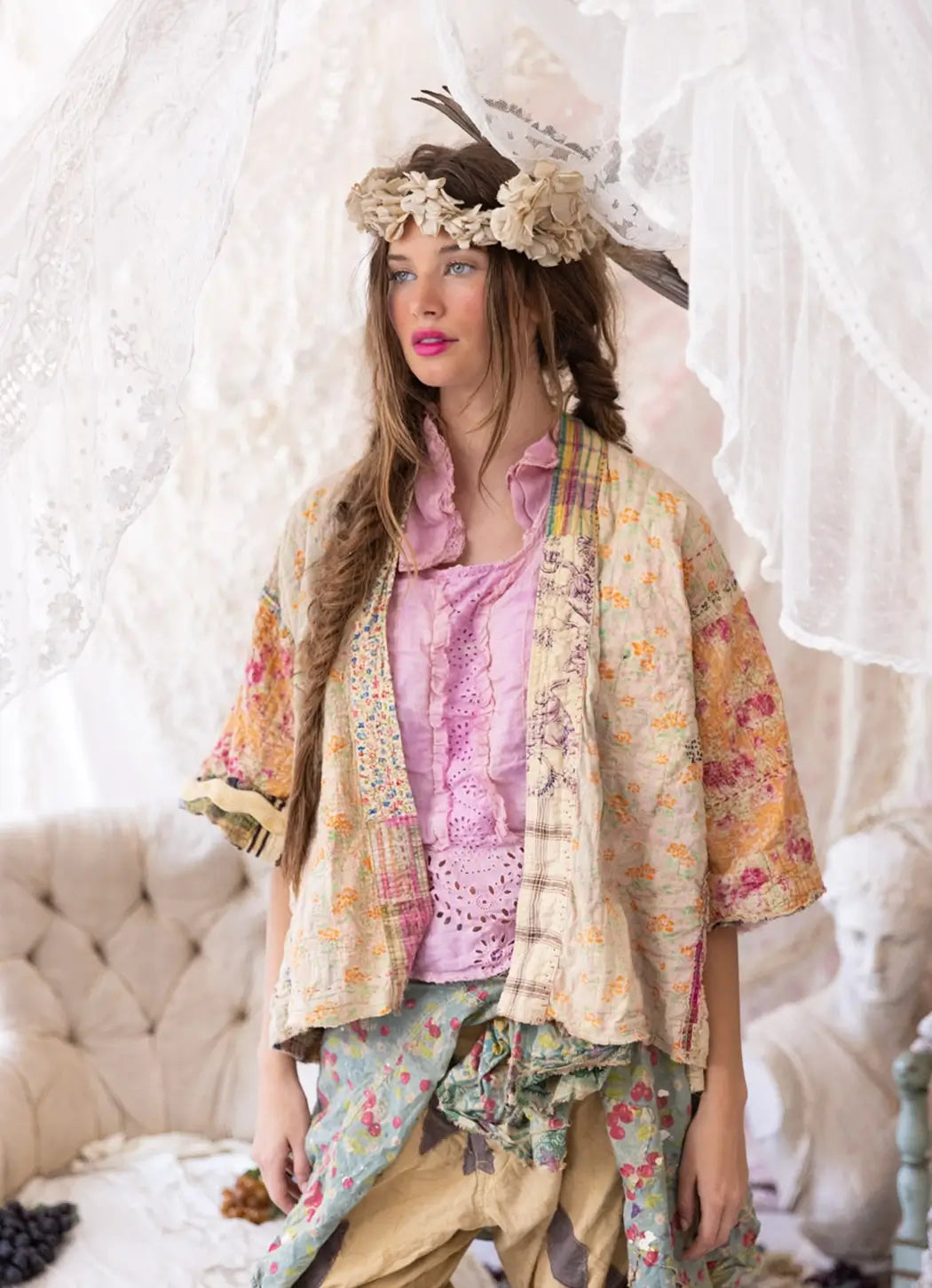 Magnolia Pearl Patchwork Dekker Kimono