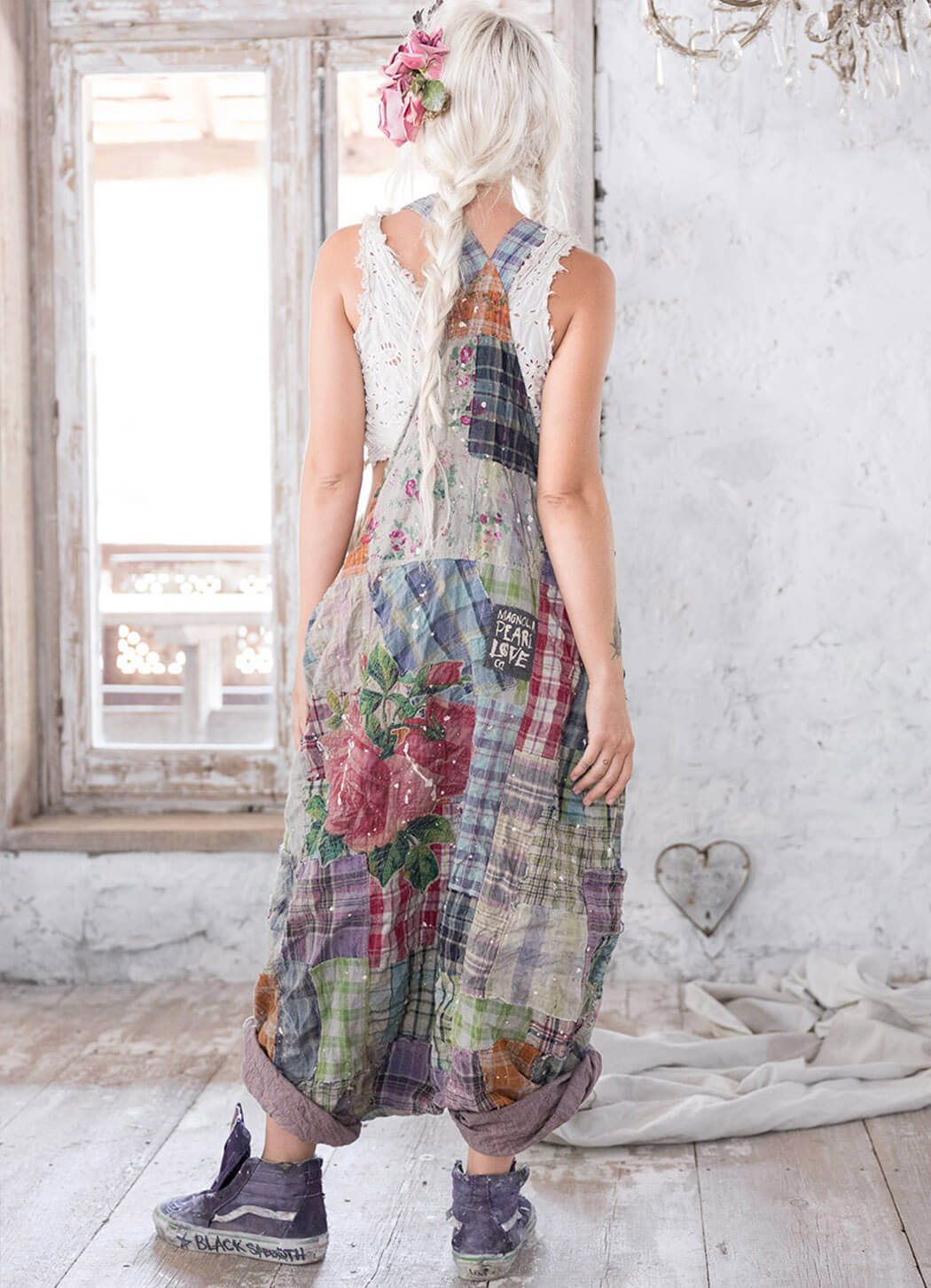 Magnolia Pearl Patchwork Frankie Overalls