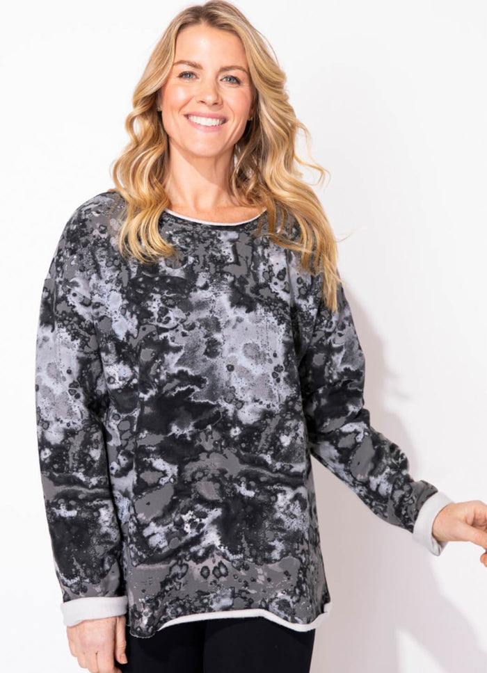 Escape Marble Washed Fleece Pullover