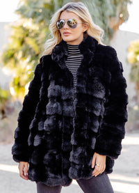 Fabulous Furs Faux Fur Rainier Reversible Mink Coat