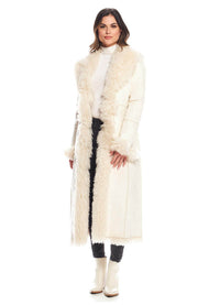 Fabulous Furs Faux Suede & Shearling Big Sky Coat