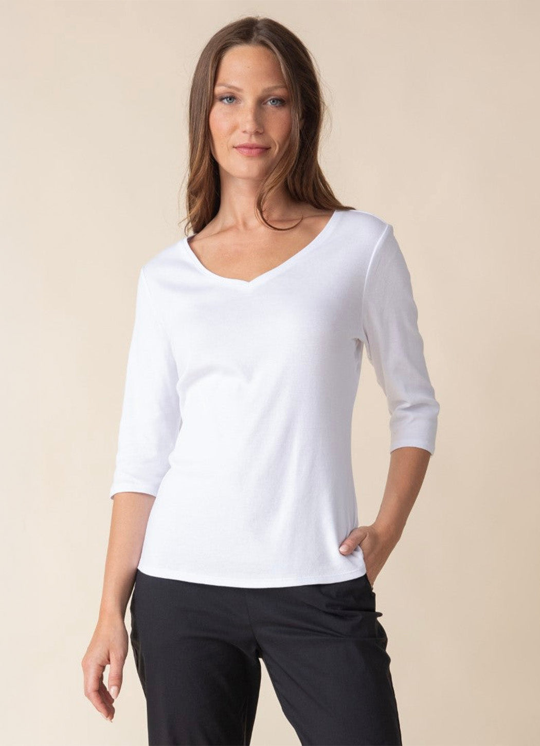 Habitat Cozy Rib Easy V Neck Tee