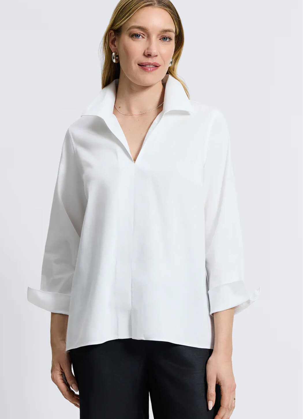 Foxcroft Agnes Long Sleeve Stretch Shirt