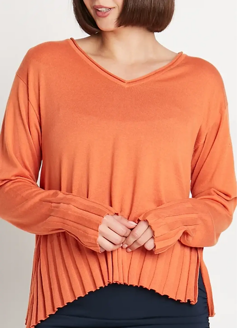 Planet Cropped V Neck Sweater