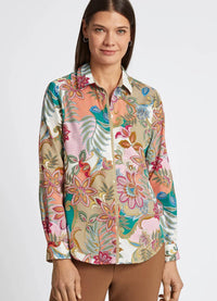 Foxcroft Charlie Long Sleeve Floral Paisley Shirt