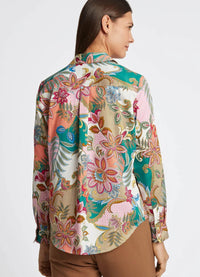 Foxcroft Charlie Long Sleeve Floral Paisley Shirt