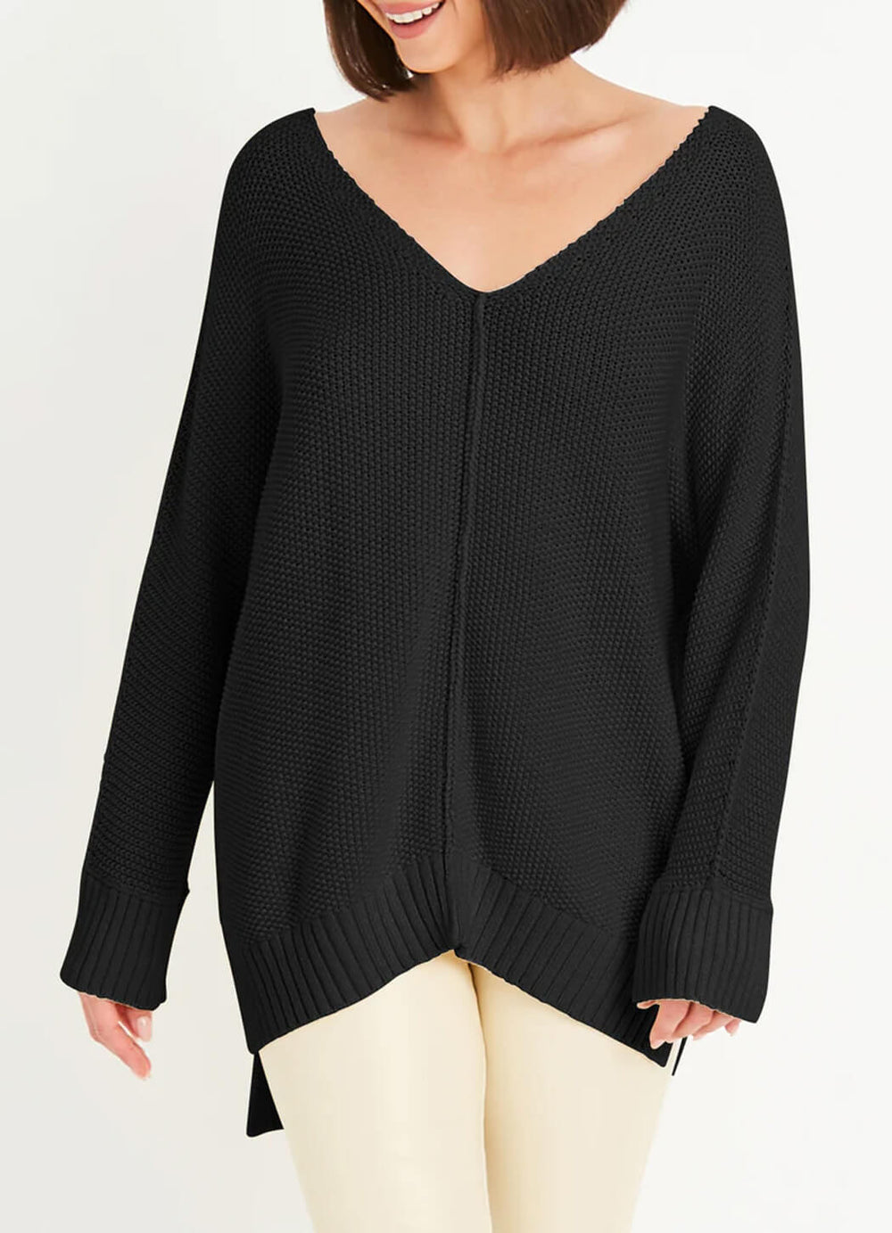 Planet Pebble V Neck Sweater