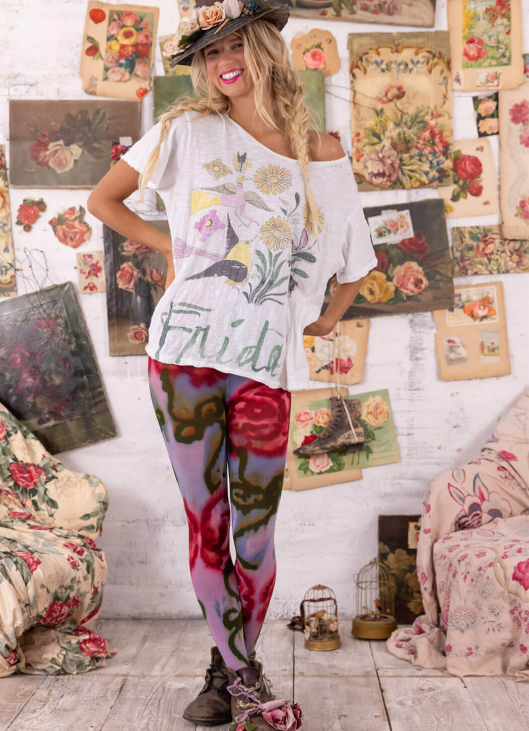 Magnolia Pearl Flight Flowers Frida Tee