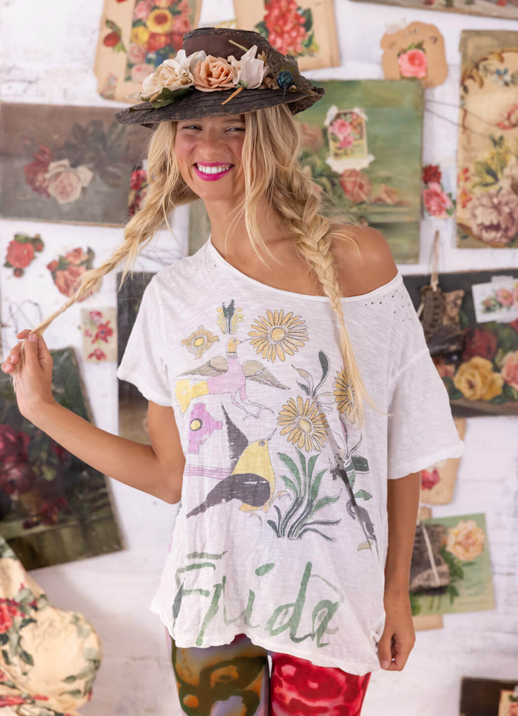 Magnolia Pearl Flight Flowers Frida Tee