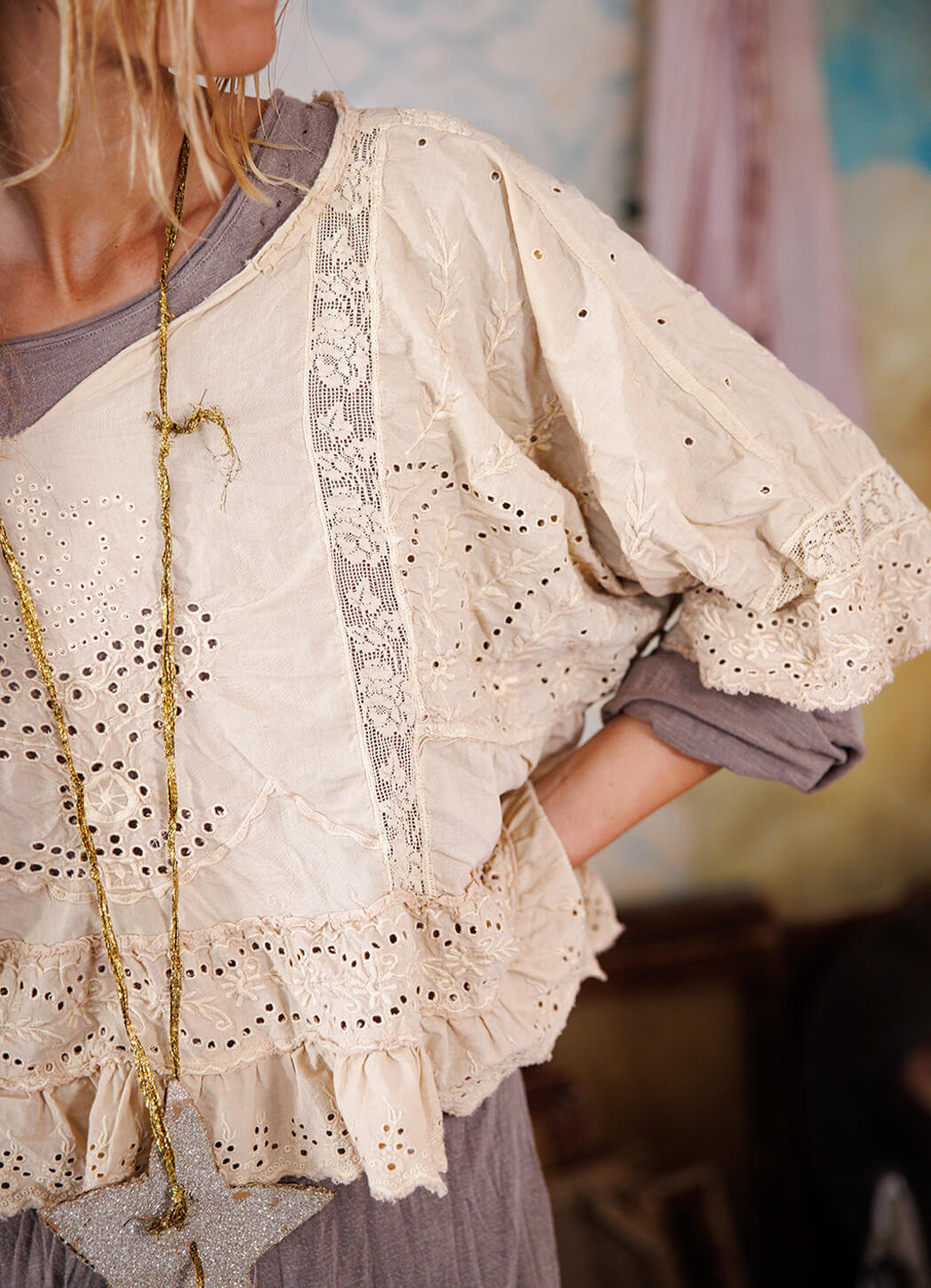 Magnolia Pearl Eyelet Rosemary Blouse