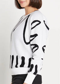 Planet Scribble Crewneck Sweater