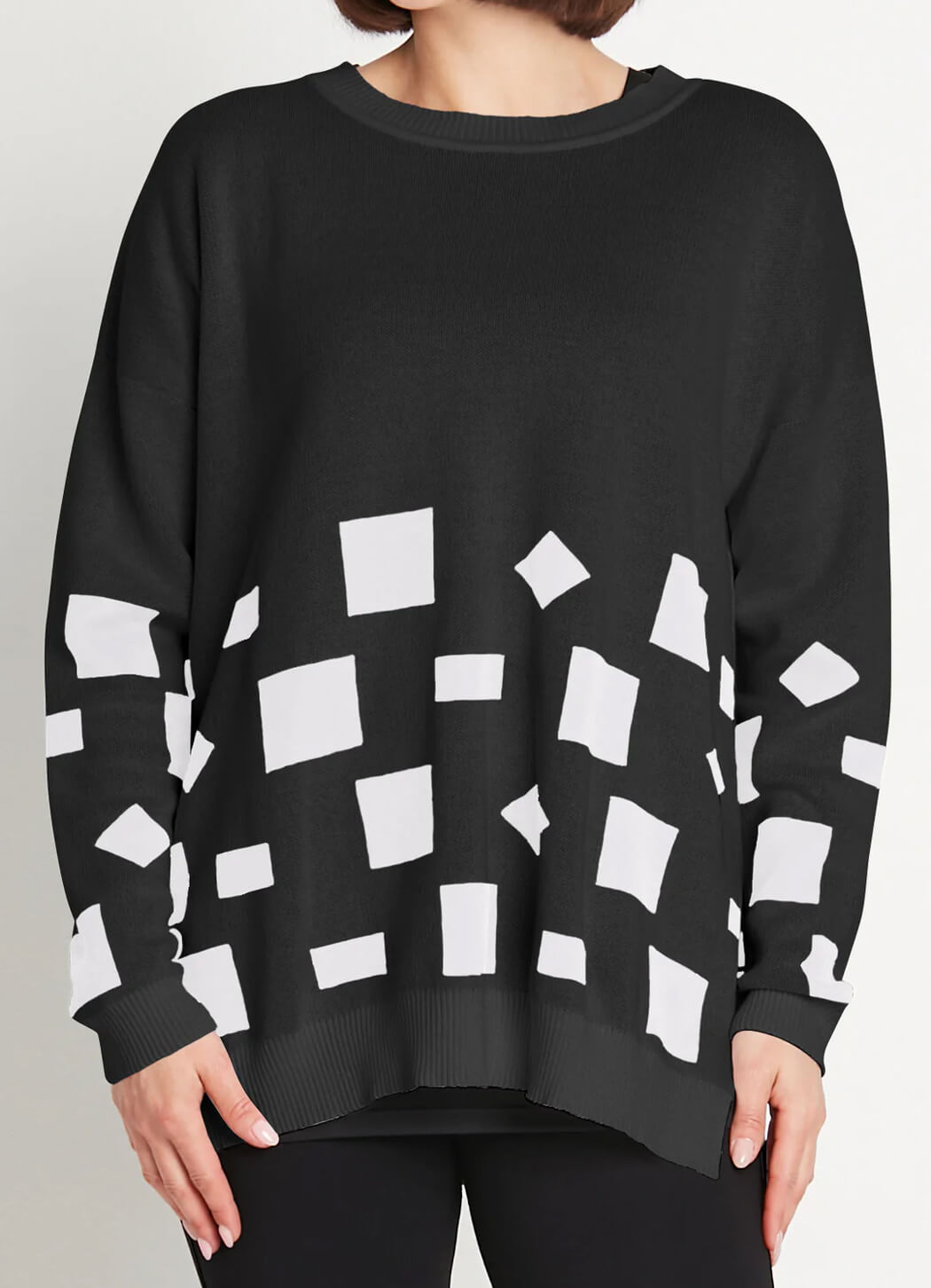 Planet Geometric Crewneck Sweater