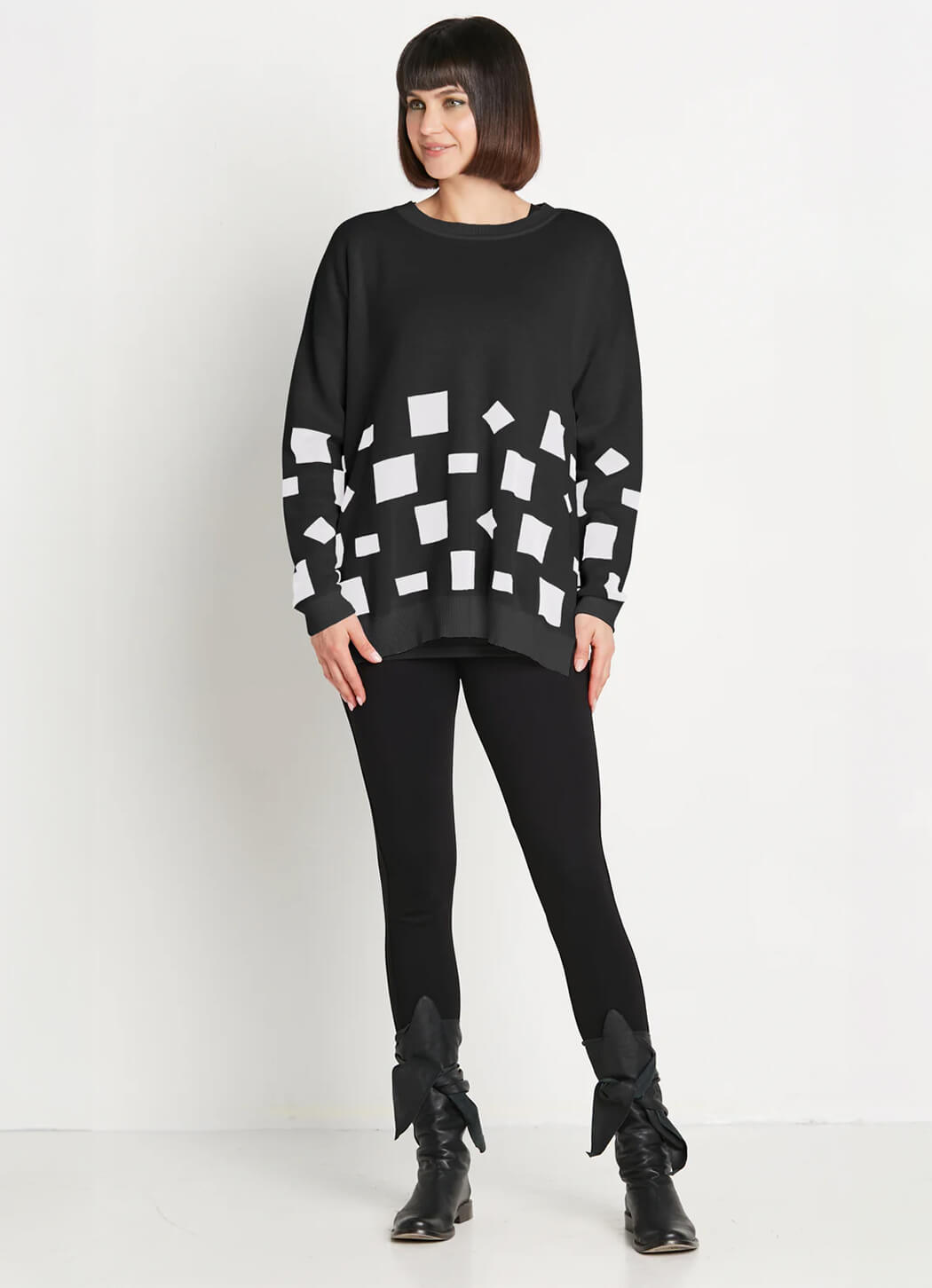 Planet Geometric Crewneck Sweater