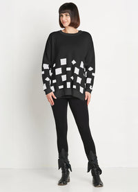 Planet Geometric Crewneck Sweater