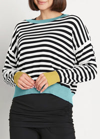 Planet Stripes Crewneck Sweater