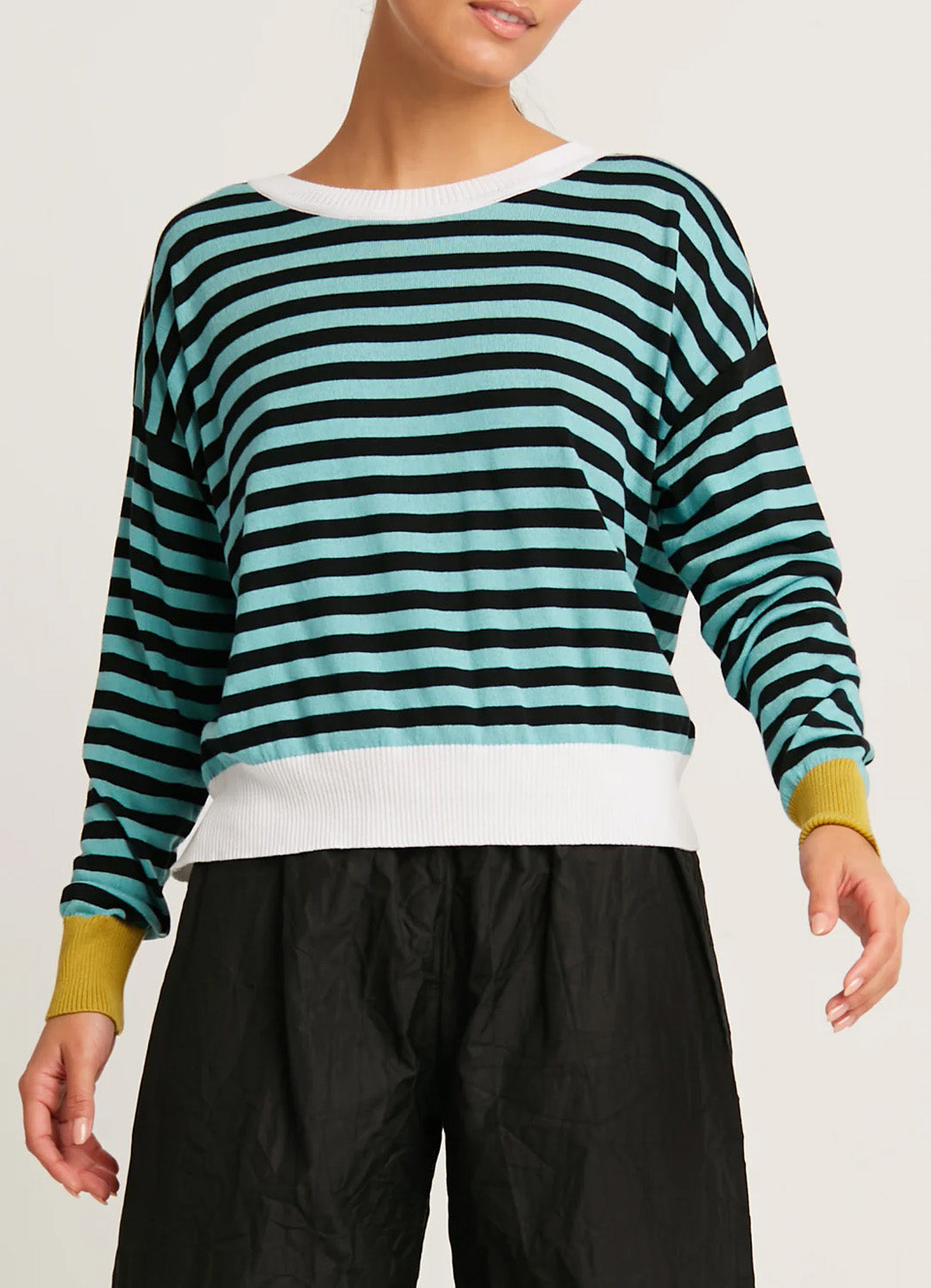 Planet Stripes Crewneck Sweater