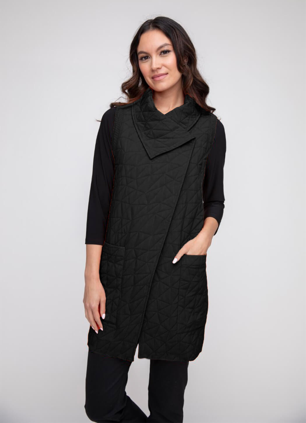 LIV Quilt Angled Pocket Vest