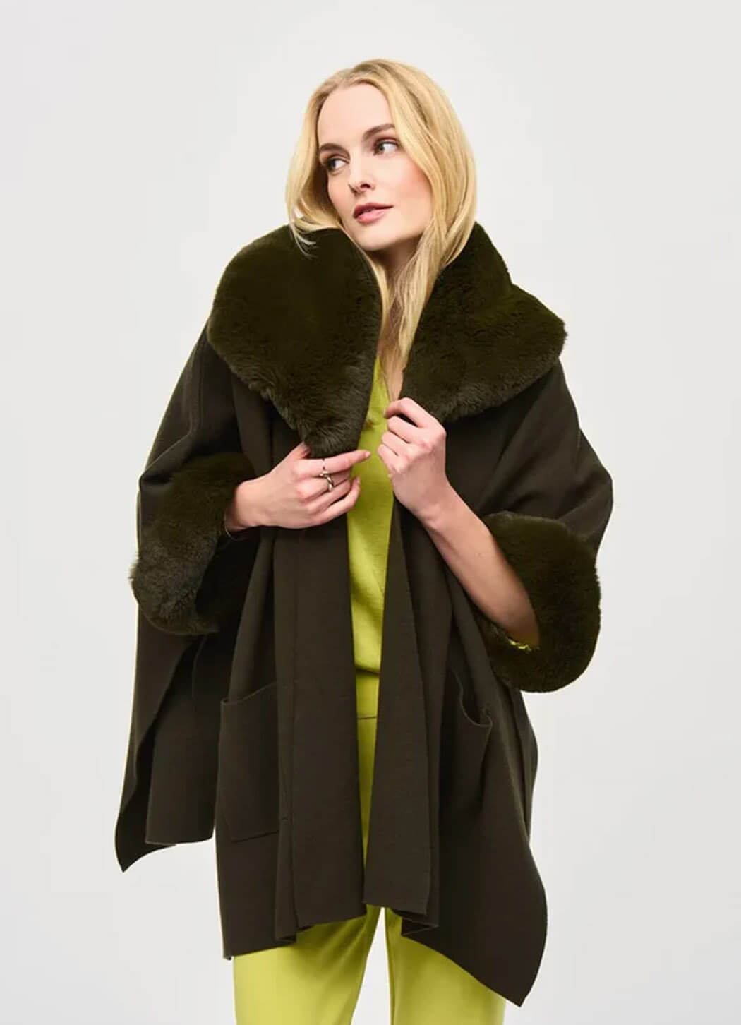 Joseph Ribkoff Faux Fur Cape