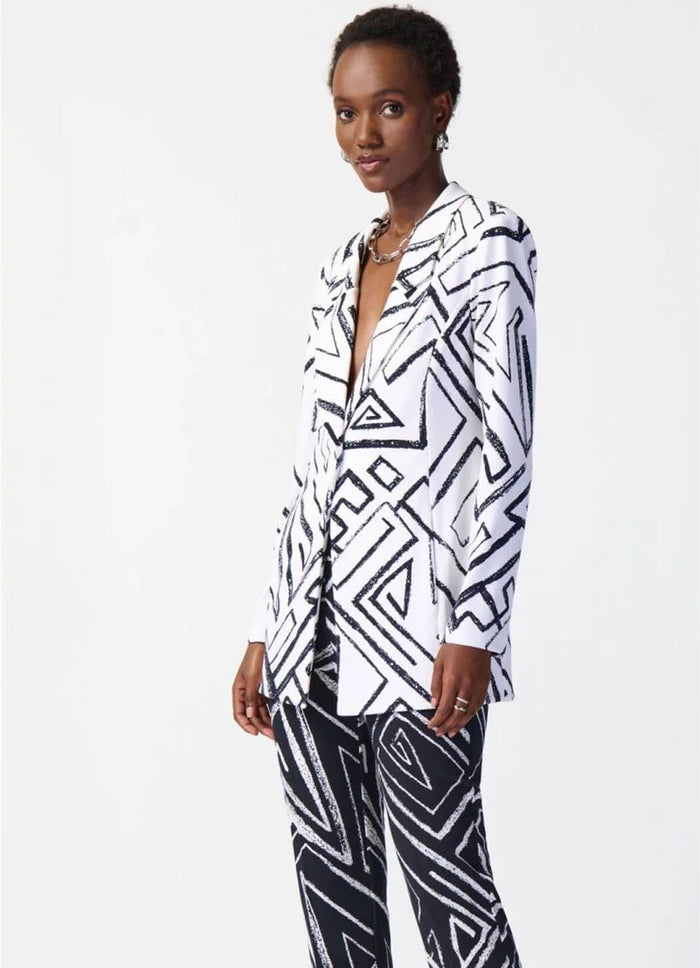 Joseph Ribkoff Abstract Print Blazer