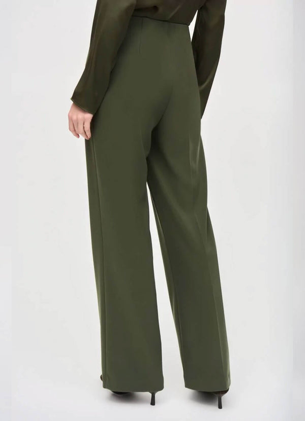 Joseph Ribkoff Wide-Leg Pull-On Pants Iguana