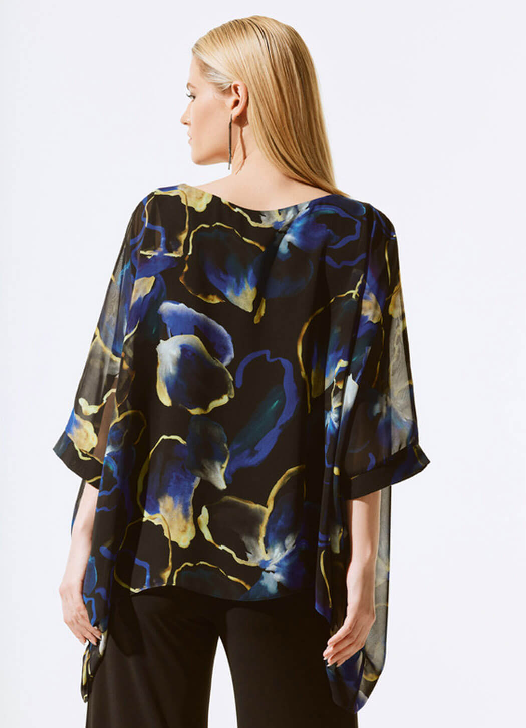 Joseph Ribkoff Floral Print Poncho Top