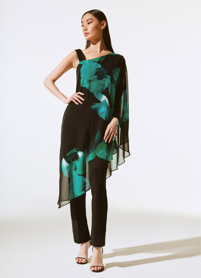 Joseph Ribkoff Chiffon Floral Print Layered Tunic