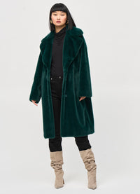 Joseph Ribkoff Faux Fur Notched Collar Coat