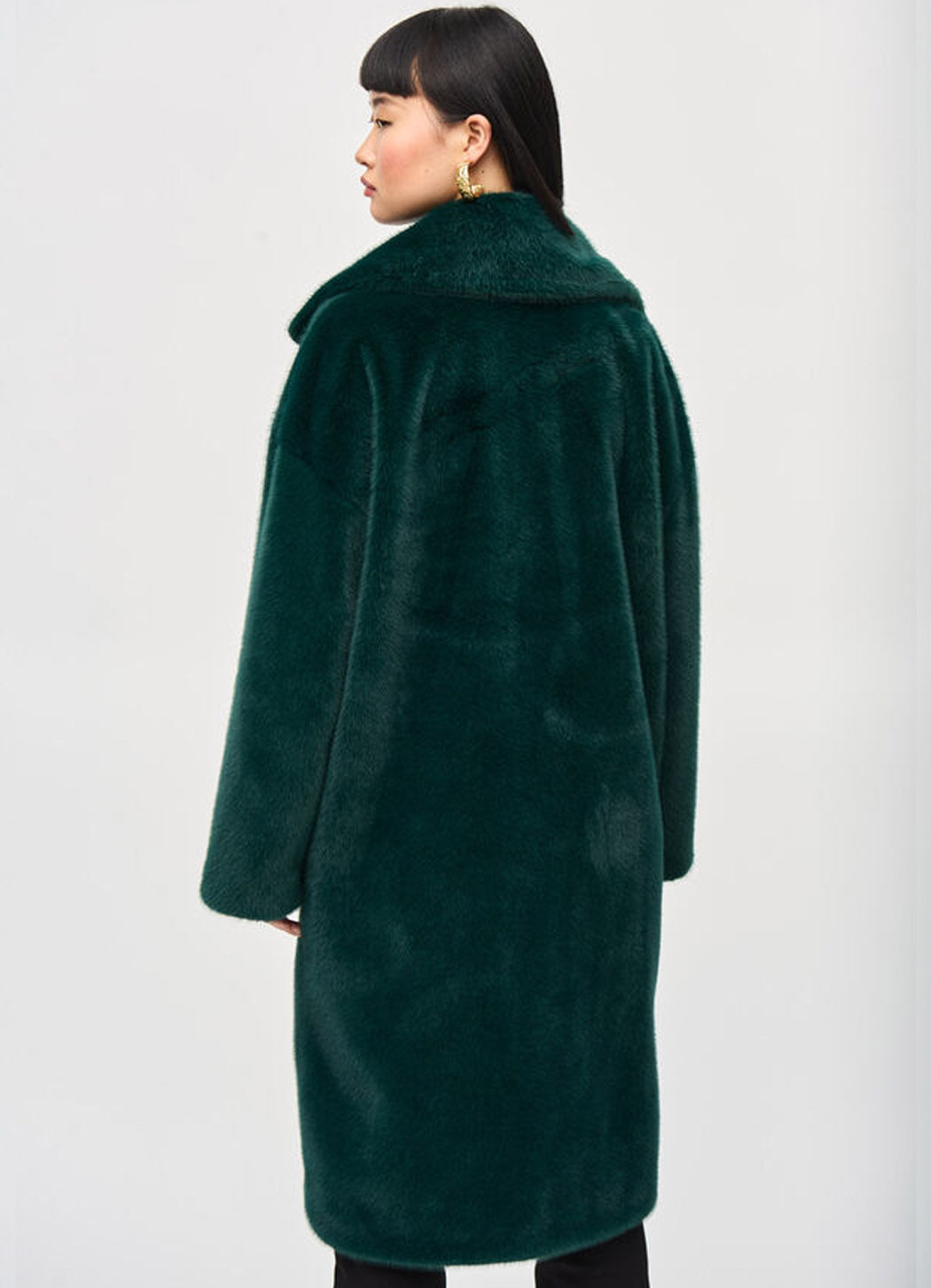 Joseph Ribkoff Faux Fur Notched Collar Coat