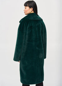 Joseph Ribkoff Faux Fur Notched Collar Coat