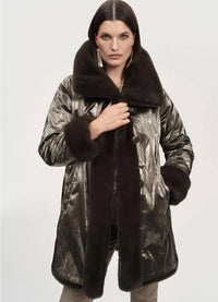 Joseph Ribkoff Reversible Faux Fur Coat