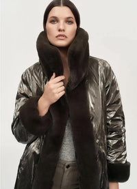 Joseph Ribkoff Reversible Faux Fur Coat