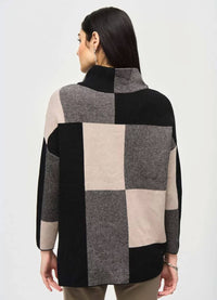 Joseph Ribkoff Block Jacquard Knit Pullover