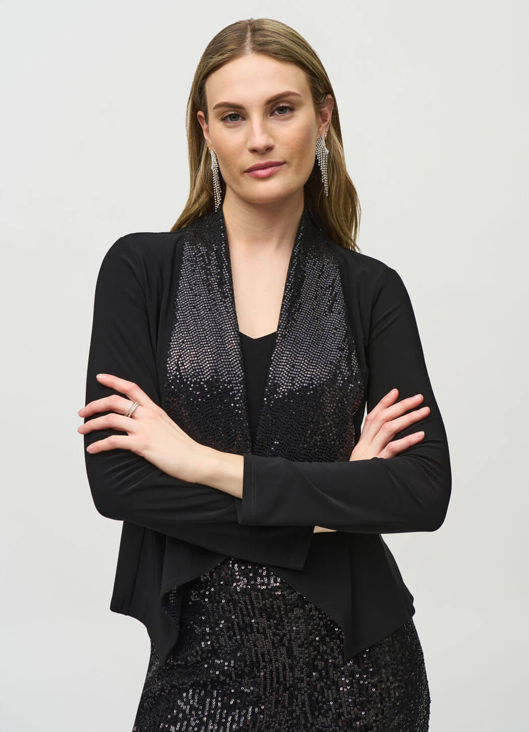 Jospeh Ribkoff Sequin Shawl Collar Blazer