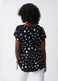 Joseph Ribkoff Dot Print Short Sleeve Top