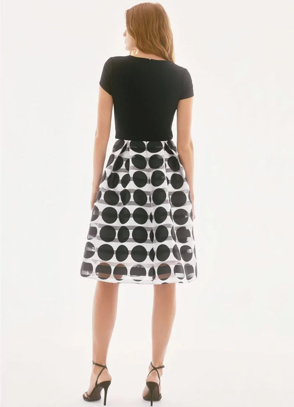 Joseph Ribkoff Novelty Dot Full Skirt Dress