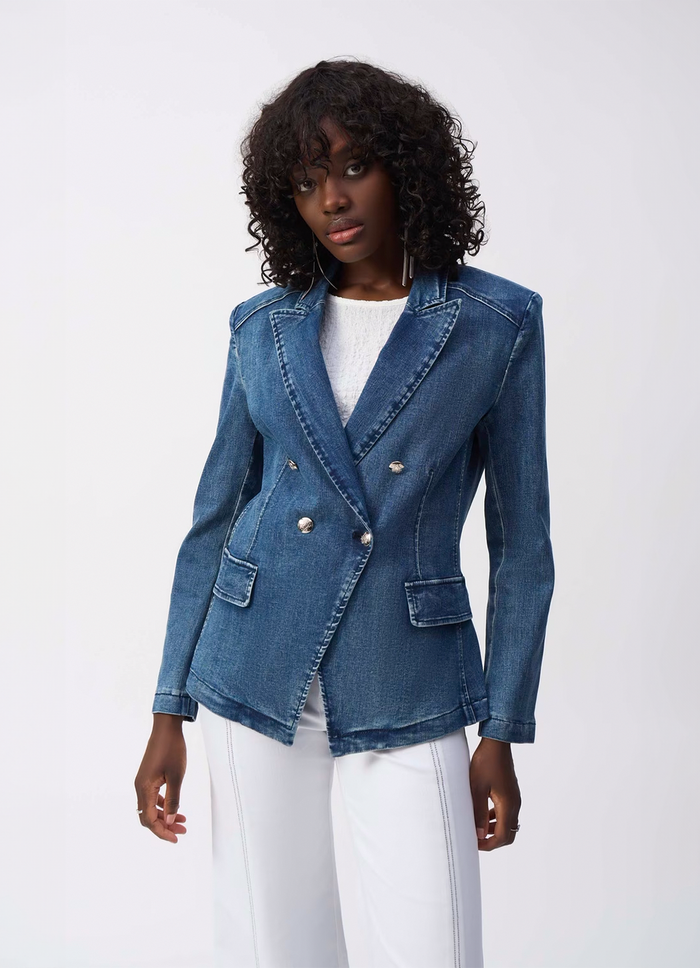 Joseph Ribkoff Double Breasted Denim Jacket