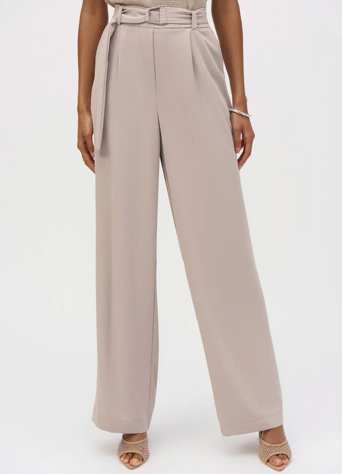 Joseph Ribkoff Wide-Leg Pull-On Pant with Belt