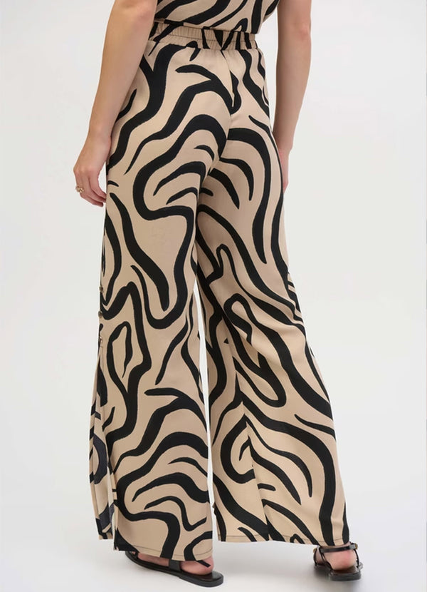 Joseph Ribkoff Abstract Print Wide-Leg Pant