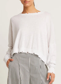 Planet Linen Shadow Cropped Sweater