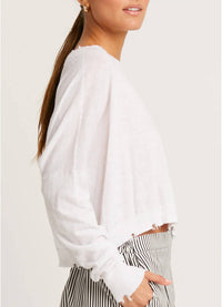 Planet Linen Shadow Cropped Sweater