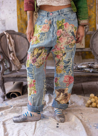 Magnolia Pearl Floral Applique Miner Denims