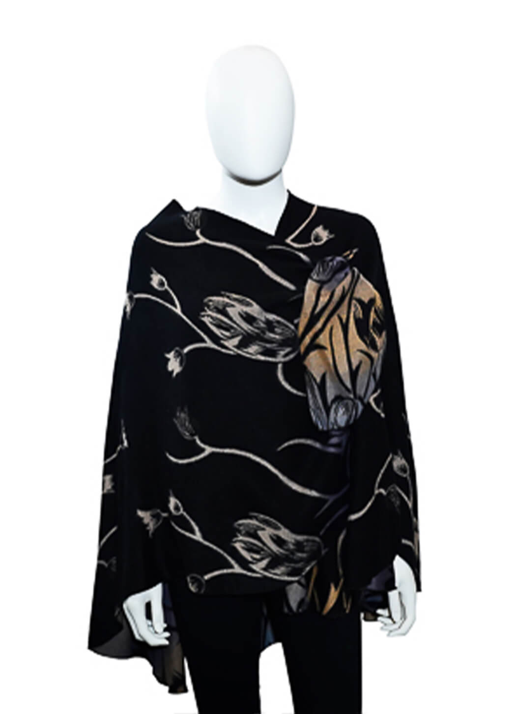 Rapti Fashion Reversible Cashmere Buckle Shawl