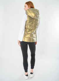 Anorak Cosmic Metallic Hooded Down Vest