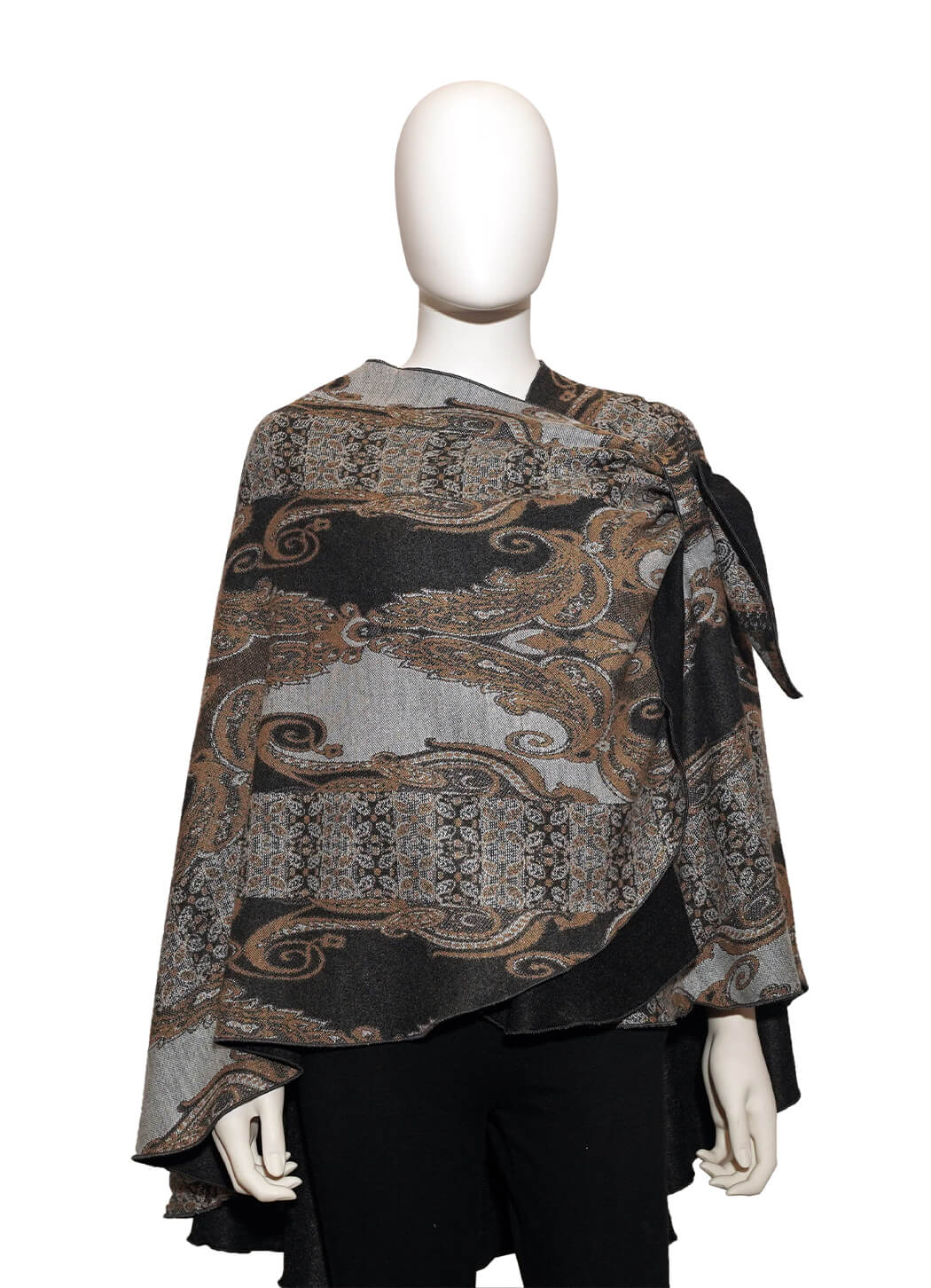 Rapti Fashion Reversible Cashmere Buckle Shawl