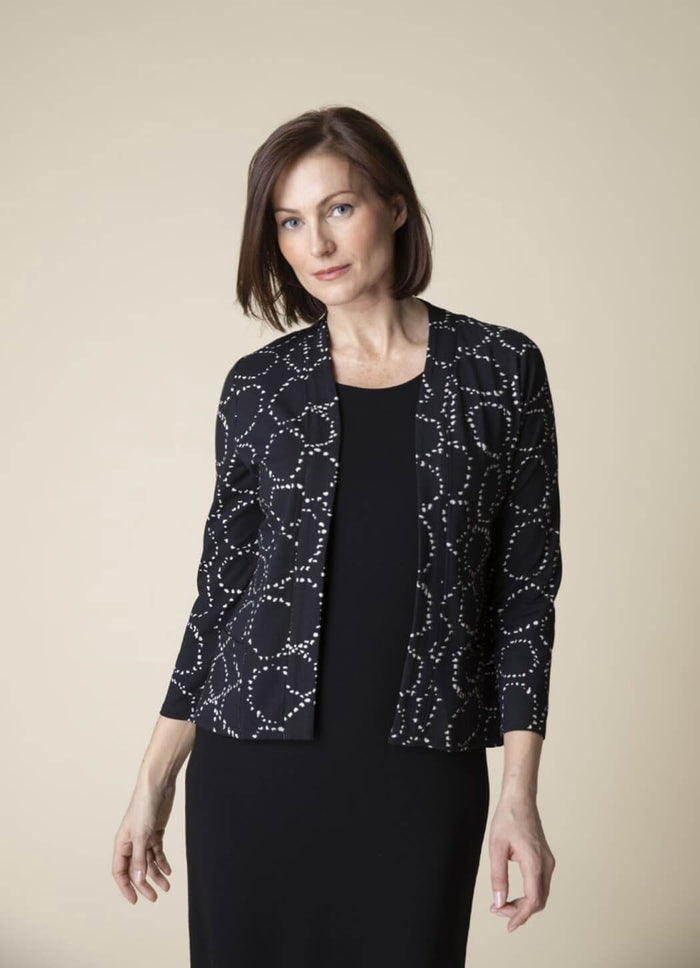 Habitat Circle Print Shirred Back-Open Front Jacket