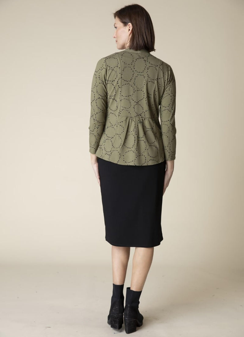 Habitat Circle Print Shirred Back-Open Front Jacket